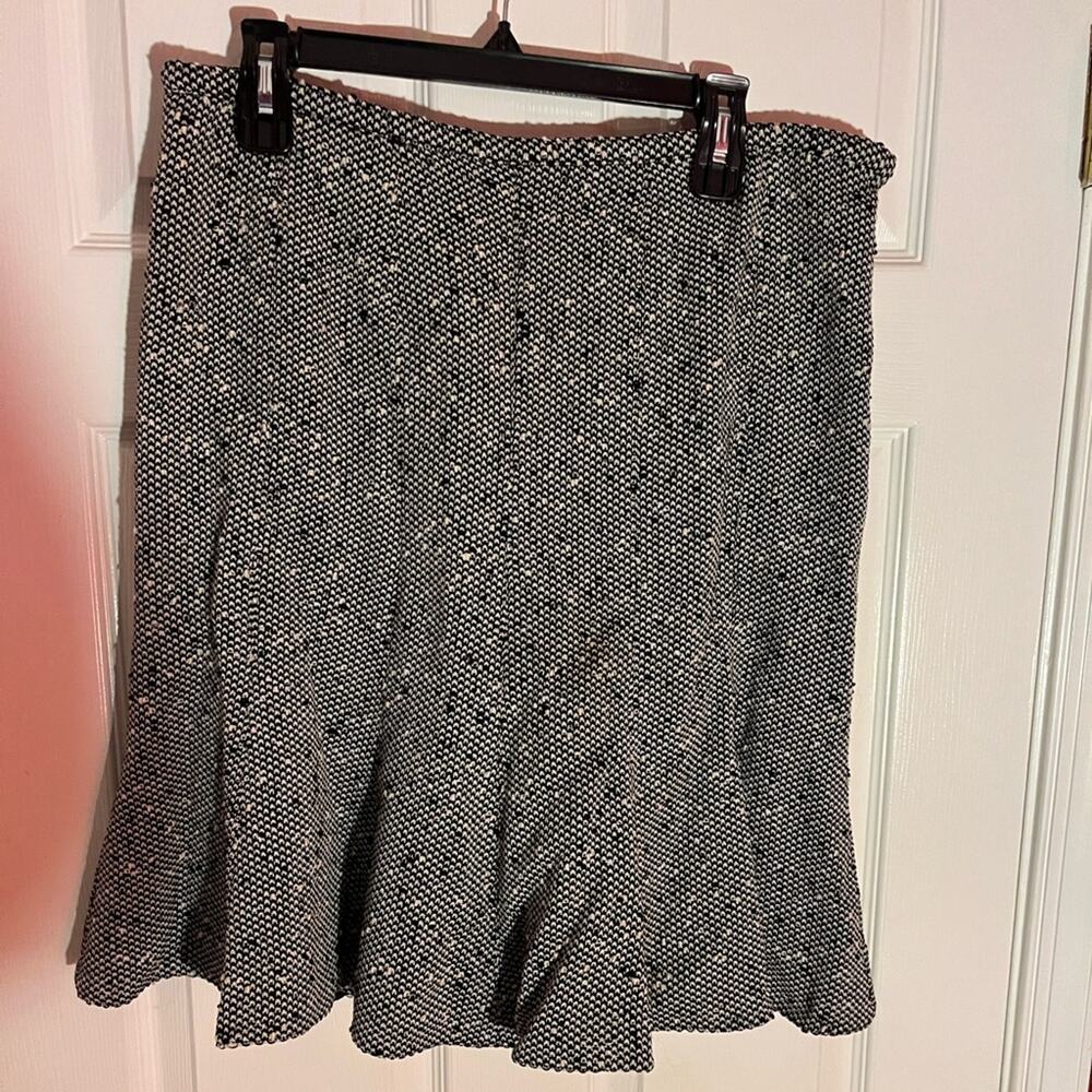Vintage 90s Georgio Armani Collezioni Skirt Black Cream Size 14